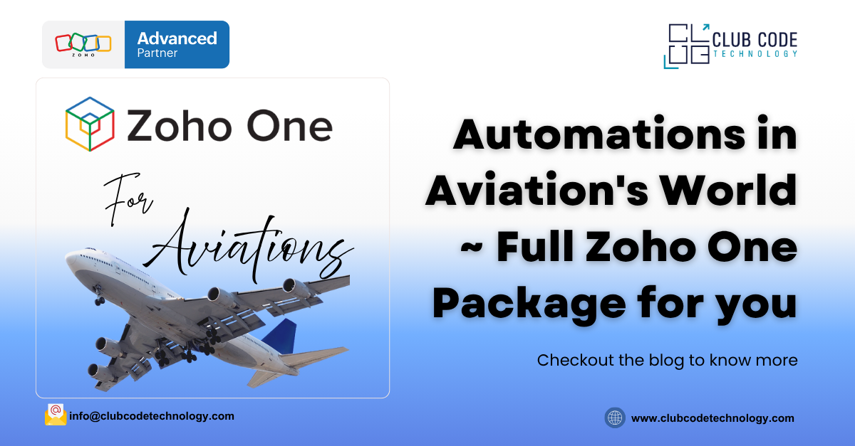 Zoho One for aviation brokerages